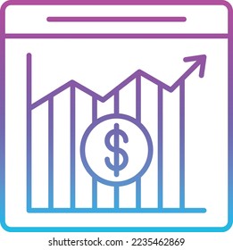 Stock Exchange App vector icon. Can be used for printing, mobile and web applications.
