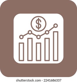 Icono vectorial de aplicación de Bolsa de Valores. Se puede usar para imprimir, móviles y aplicaciones web.