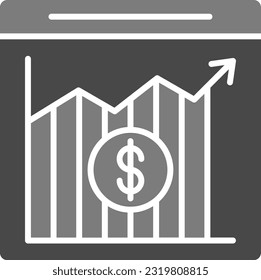 Icono vectorial de aplicación de Bolsa de Valores. Se puede usar para imprimir, móviles y aplicaciones web.