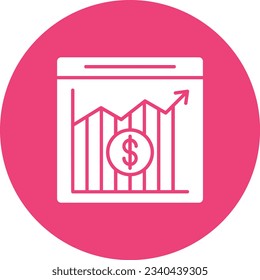 Icono vectorial de aplicación de Bolsa de Valores. Se puede usar para imprimir, móviles y aplicaciones web.