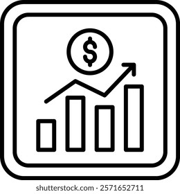 Stock Exchange App vector icon. Can be used for printing, mobile and web applications.