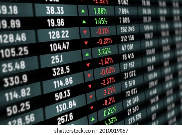 Tablero de bolsa, gráficos y gráficos de índices de mercado, fondo vectorial. Precios de la bolsa de valores en pantalla, billetes, números de datos financieros y tipos de comercio electrónico