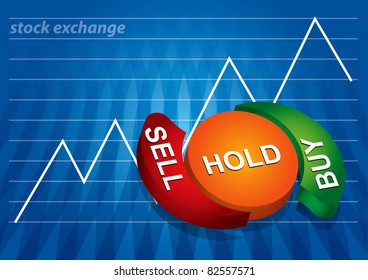 Stock exchange charts with abstract background and diagram