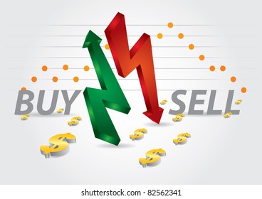 Stock exchange charts with abstract background and diagram