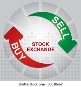 Stock exchange charts with abstract background and diagram