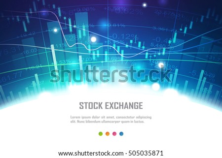 Stock exchange concept, vector background