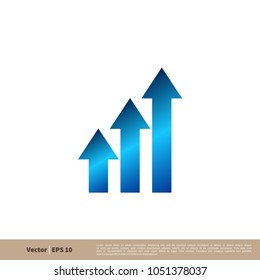 Stock Exchange, Diagram, Statistic Chart Icon. Finance, Accounting, Insurance Logo Vector Template Illustration Design. Vector EPS 10.