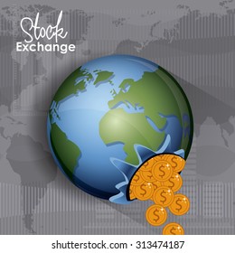 Stock Exchange digital design, vector illustration eps 10