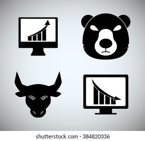 Stock exchange icon design 