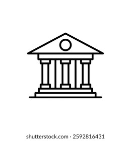 Stock Exchange Icon – Flat Design Representing Global Financial Markets, Trading, and Investments