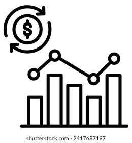 Stock Exchange icon line vector illustration