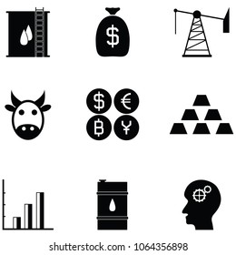 stock exchange icon set
