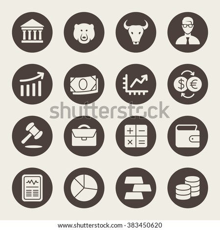 Stock Exchange icon set
