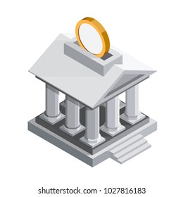 stock exchange isometric icon