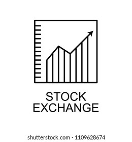 stock exchange outline icon. Element of finance icon for mobile concept and web apps. Thin line stock exchange outline icon can be used for web and mobile. Premium icon on white background