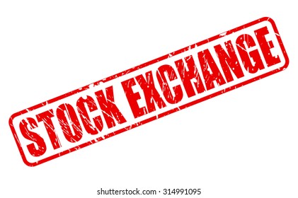 STOCK EXCHANGE red stamp text on white