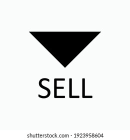 Stock Exchange Sell Icon. Symbol of Stock Brokerage Activities - Vector.