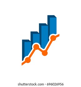 Stock Exchange Statistic Logo Template Illustration Design. Vector EPS 10.