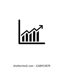 Stock Exchange Stats Flat Icon, Growth Chart, Success Business Graphic Vector, Graph Symbol Icon Vector, Schedule Mark