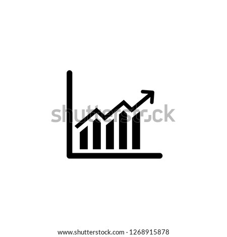 stock exchange stats flat icon, growth chart, success business graphic vector, graph symbol icon vector, schedule mark