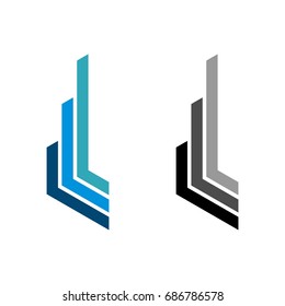 Stock Exchange Stick Line Logo Template Illustration Design. Vector EPS 10.