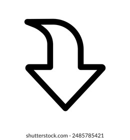 Icono del Vector de flecha hacia abajo
