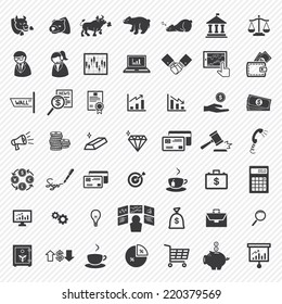 Stock financial icons set. illustration eps10
