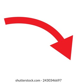 Stock or financial market crash with red arrow flat vector illustrations for websites, eps10