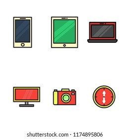 stock flat icon technology for symbol, web, design