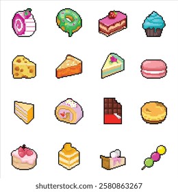 stock food pixel vector design