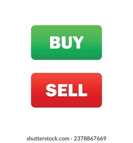 stock forex buy sell button green and red gradient design