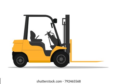 Stock forklift with fork extensions