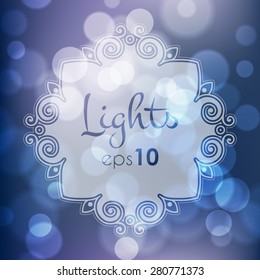 Stock fuzzy texture with bokeh effect and frame for text or title