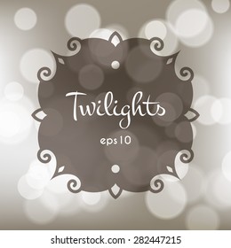 Stock fuzzy texture with bokeh effect and frame for text or title