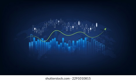 stock graph and arrow stock illustration vector background business planning and finance and investment strategy concept