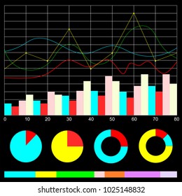 Stock graph index vector icon for business finance graphic illustrator background.