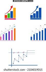stock graph vector eps file colorful different types of stock graphs.