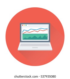 Stock Graph Vector Icon 