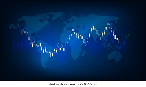 stock graph vector illustration background business and finance planning and investment strategy concept