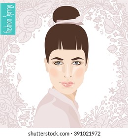Stock hairstyles. The theme of fashion, beauty, trends, selection of hairstyles. Spring style update.