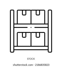 stock icon. Linear style sign isolated on white background. Vector illustration