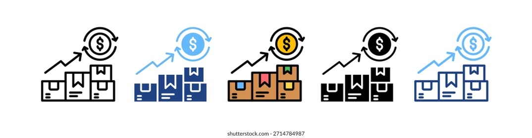 Icono de stock Ilustración vectorial múltiple