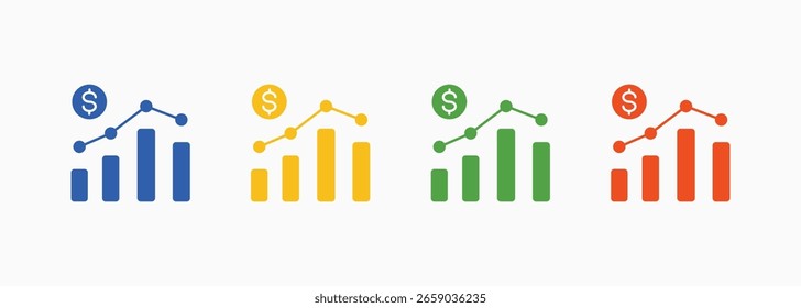 Conjunto de iconos de stock Color Colección de estilo múltiple