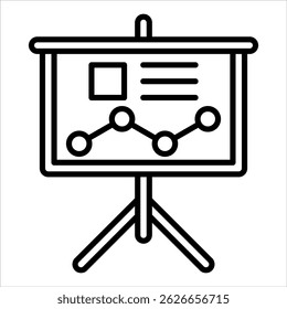 Ícone de Ações. Ilustração de Contorno de Vetor Simples