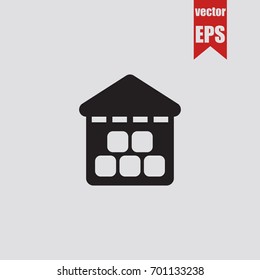 Stock icon in trendy isolated on grey background.Vector illustration.