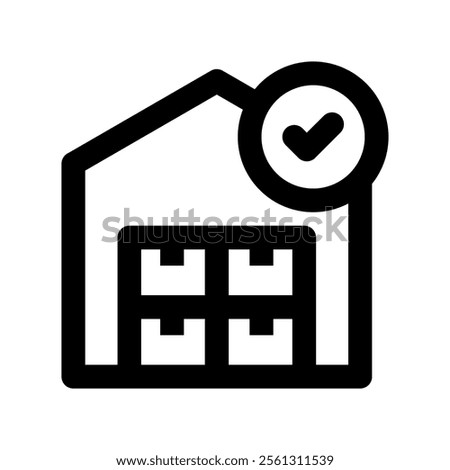Stock icon vector illustration. Simple line style