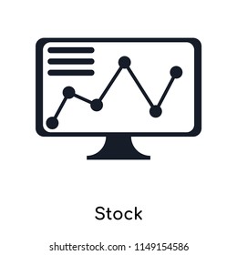 Stock icon vector isolated on white background for your web and mobile app design, Stock logo concept