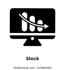 Stock icon vector isolated on white background, logo concept of Stock sign on transparent background, filled black symbol
