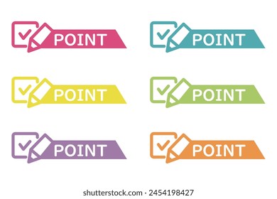 Stock Illustration: Check, point, attention, recommendation, notice, confirmation, important, main point, attention, important, important, pointing