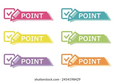 Stock Illustration: Check, point, attention, recommendation, notice, confirmation, important, main point, attention, important, important, pointing